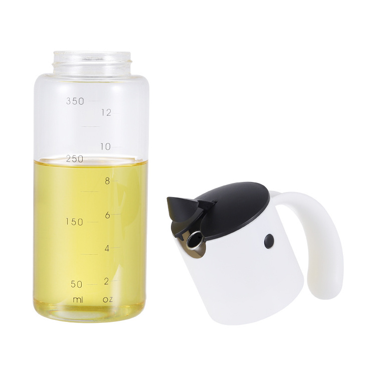 Kitchen Glass Bottle Gravity Automatic Borosilicate glass Olive Oil and Vinegar Bottle Oil Dispenser