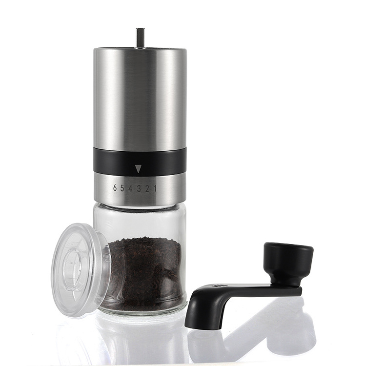 Portable Mini Coffee Grinders Commercial Espresso Cafe Conical Ceramic Burr Stainless Steel Hand Crank Manual Coffee Grinder