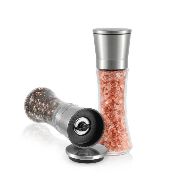 Hot selling Salt and Pepper Grinder Set, Adjustable Coarseness Ceramic spice Pepper Mills Salt Grinder with Kitchen utensils