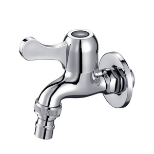 Polished single handle wall mounted bathroom fittings bath shower faucet cold water washing machine taps