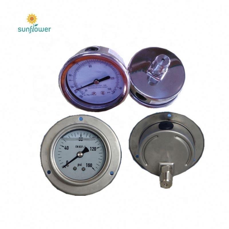 Bourdon Tube Pressure Gauge 316L ss Wetted Part 100mm 0-16bar