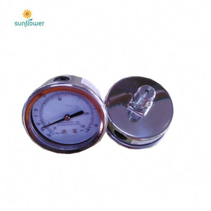 hot sale in USA bottom  ss304 ss316 bourdon tube pressure gauge