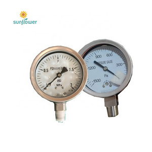 4" 100mm all Stainless steel Ammonia laser welding socket pressure gauge en 837-1 manometer