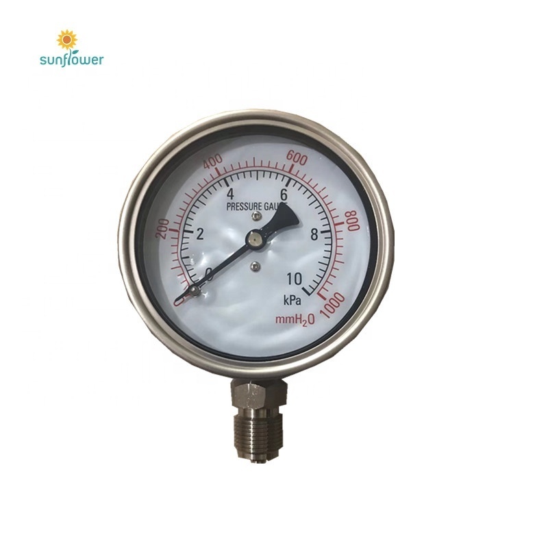 stainless steel screw type water pressure gauge piezometer