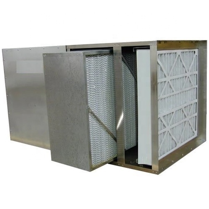 High efficiency HAVC filter box with hepa and activated charcoal filter