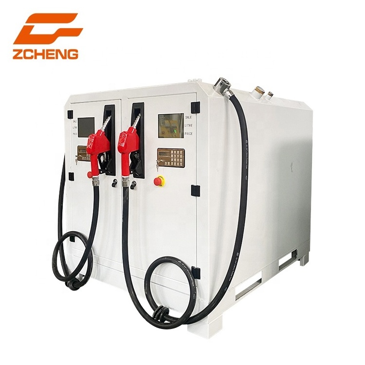 Diesel Dispenser Gas Fuel Pump Mini Portable Fuel Station with  3000L Fuel Tank