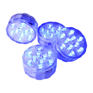 Waterproof Led Remote Puck Lights Battery Powered Submersible Tea Lights Underwater Small Swimming Pool Led Puck Lights