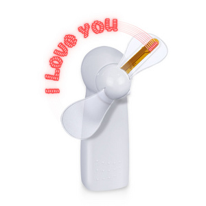 Mini Portable Handy LED Custom Message Battery Fan Mini Fan Rechargeable Portable LED Custom Message LED Message Fan