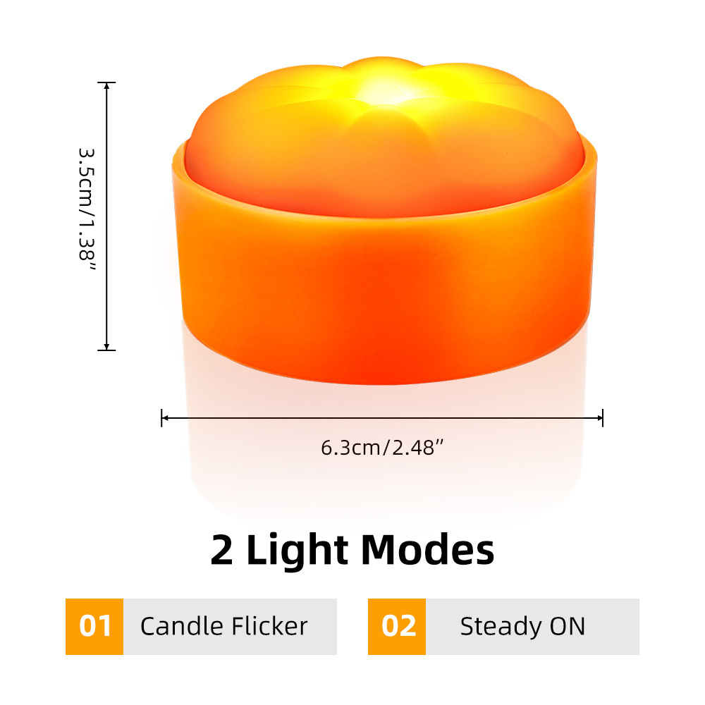 Pumpkin Lights Led Candles Rechargeable Halloween Outdoor Puck Jack O Lantern With Timer Battery Operated Pumpkin Lights