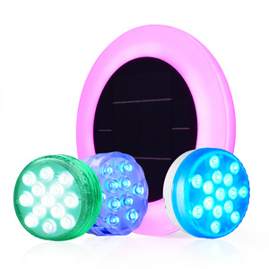 Submersible Light Waterproof Battery Operated Remote Control Swimming Pool Puck Lights Shower Lamp Underwater LED Pool Lights