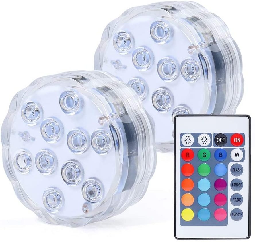 Wholesale Waterproof Remote Control Battery Operated Submersible Led Light  For Underwater Swimming Pool