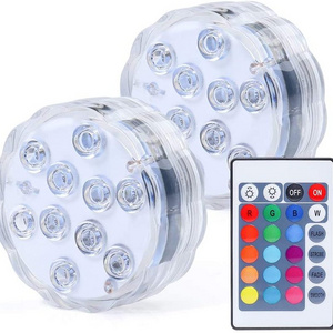 Wholesale Waterproof Remote Control Battery Operated Submersible Led Light  For Underwater Swimming Pool