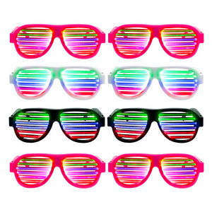 Glow In The Dark Glasses Led Decoration Color Changing Rave Glasses Bulk Flashing Sunglasses Party Supplies Led Neon Glasses