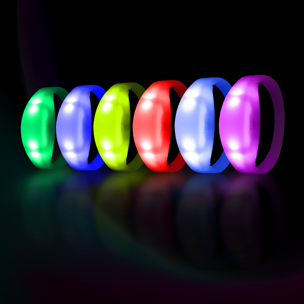 Custom Wristbands Bracelet Music Rfid Party Goods Fabric For Kids Wholesale Light Up Magnet Wristband Led