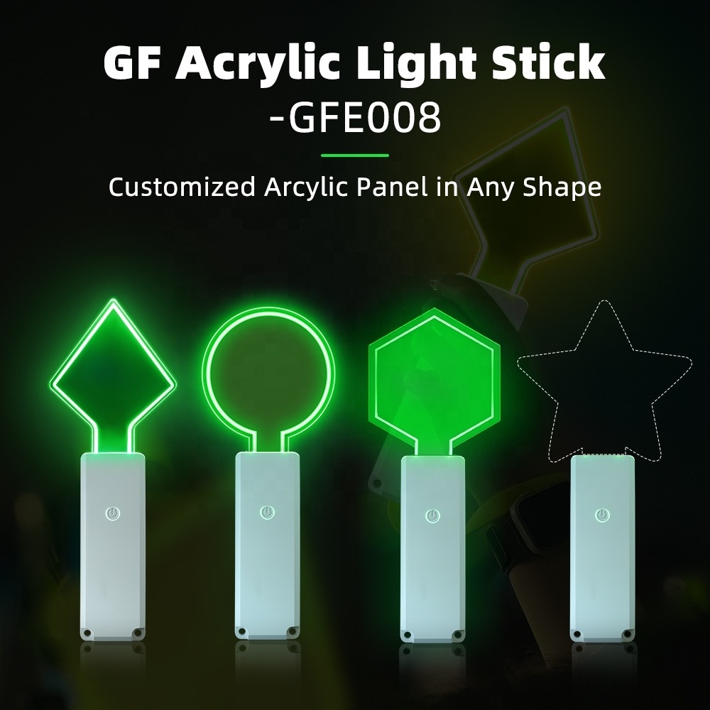 Lightstick Rave Bulk Glowing In Dark Party Accessories Rgb Rechargeable BLE Programmable Custom DMX LED Light Stick for Concert