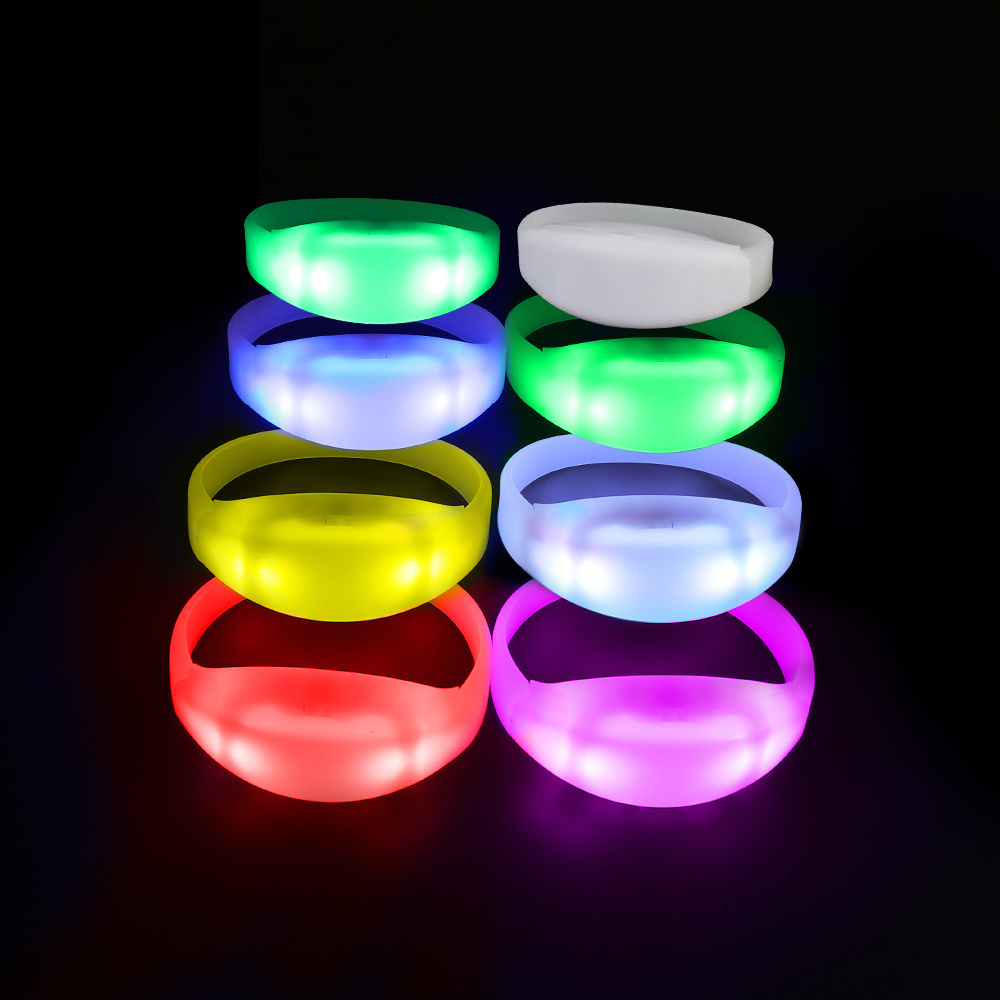 Custom Wristbands Bracelet Music Rfid Party Goods Fabric For Kids Wholesale Light Up Magnet Wristband Led