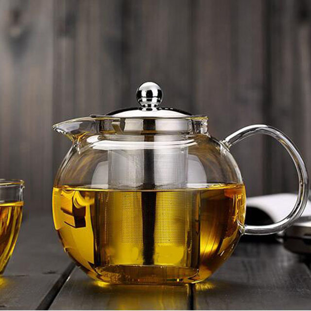 Christmas Gift Brewing Clear Cooking Glass Teapot Coffee Heat Resistant Glass Teapot With Removable Infuser