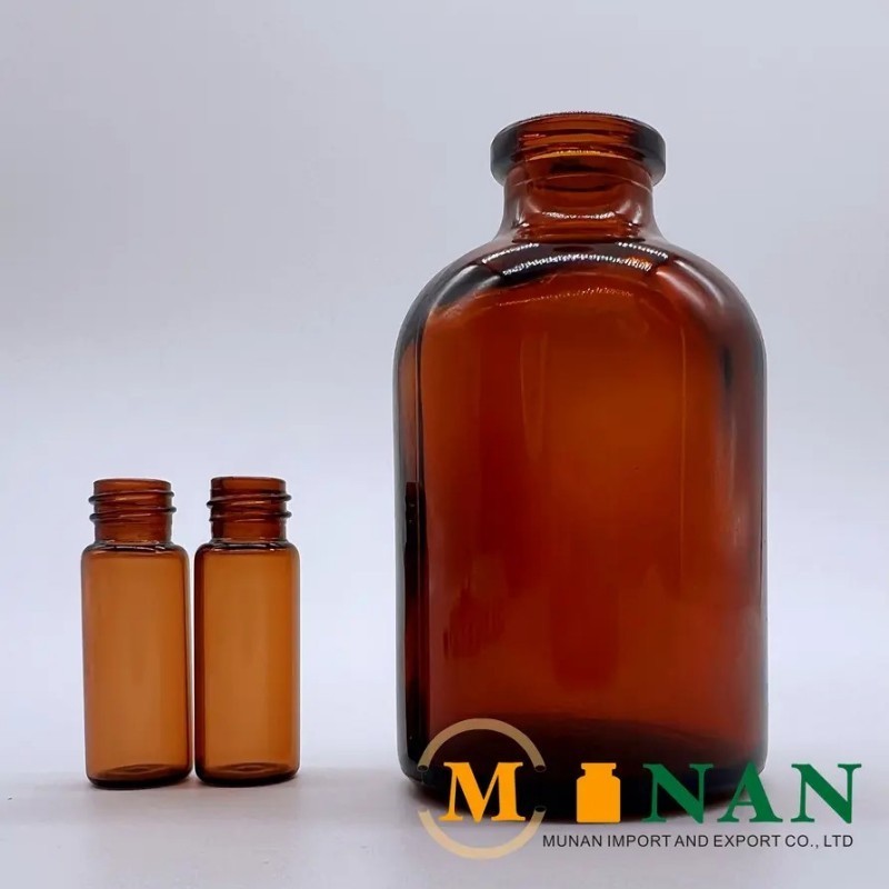 Cheap Hot Sale amber glass bottle 30ml Glass medicine bottle with black screw cap Wholesale manufacture potion glass bottles