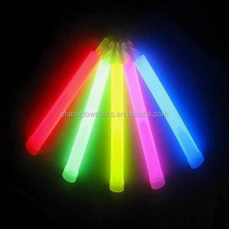 Emergency Light Stick 6'' Whistle Survival Tool Neon Glow Stick