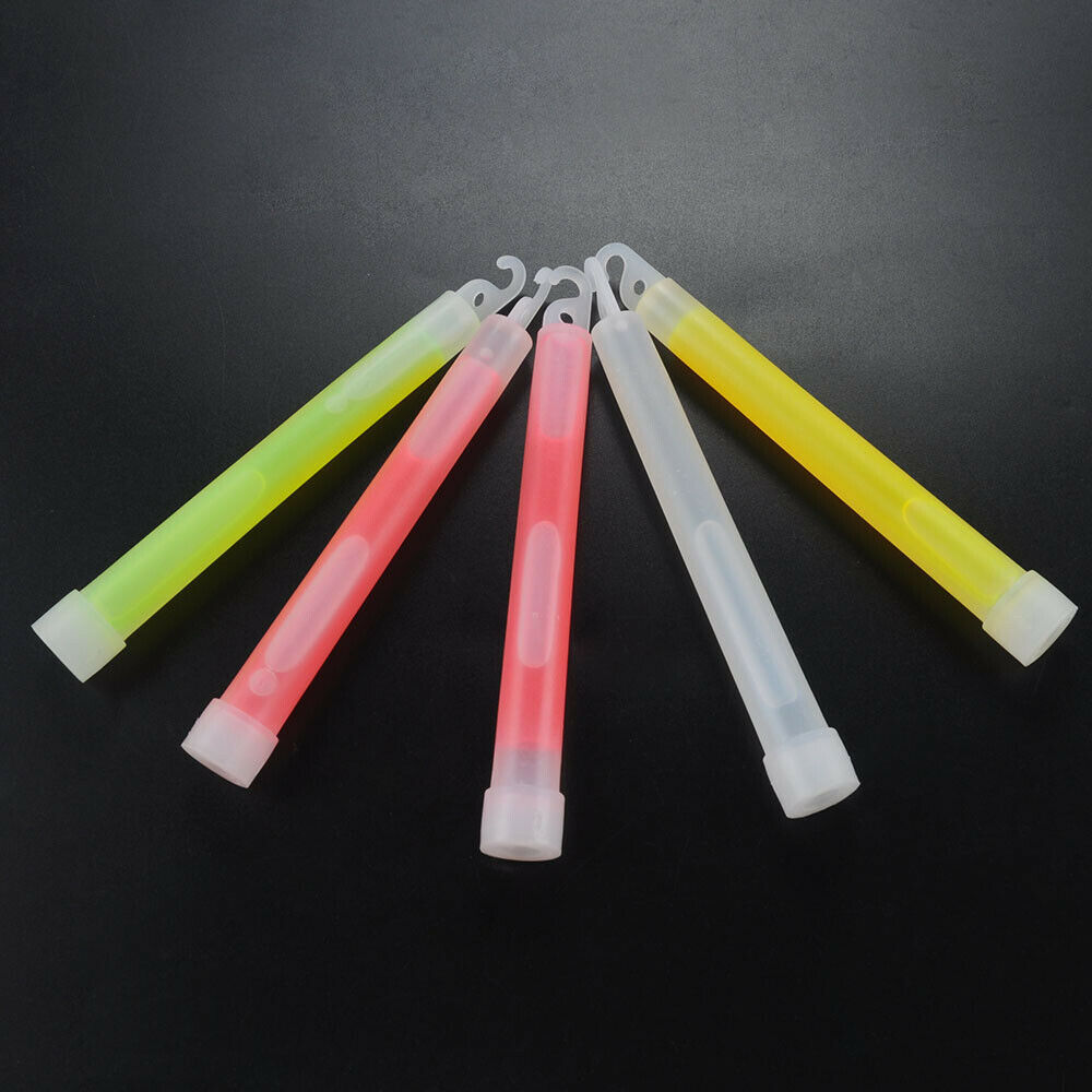 Emergency Light Stick 6'' Whistle Survival Tool Neon Glow Stick