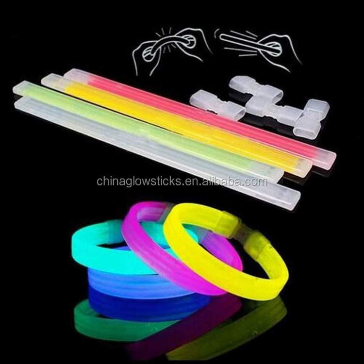 Custom Logo Party Concert Bar Flashing Bracelet Glow Stick Transparent Fluorescent Bracelet Printed Glow In Dark Wristband