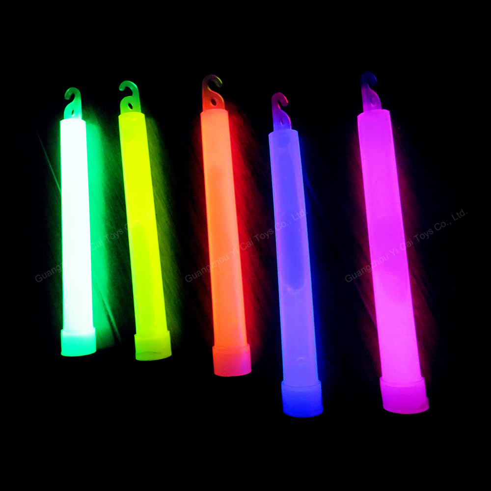 Emergency Light Stick 6'' Whistle Survival Tool Neon Glow Stick