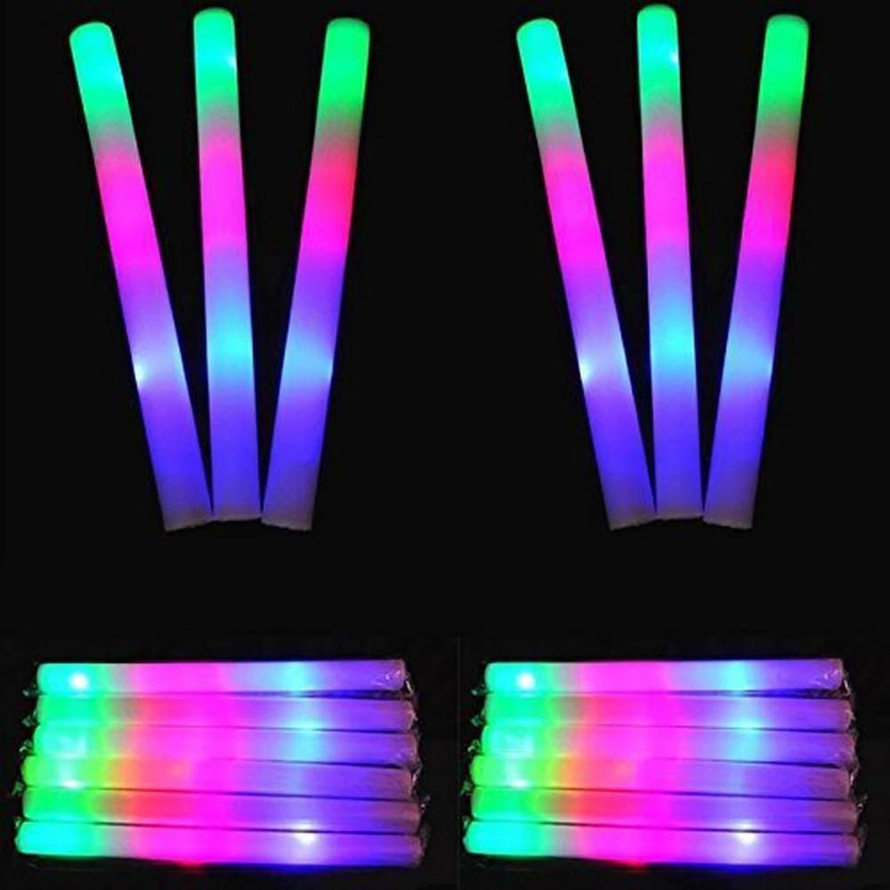 LED foam glow stick 3 mode flashing foam light sticks for birthdays parties concert