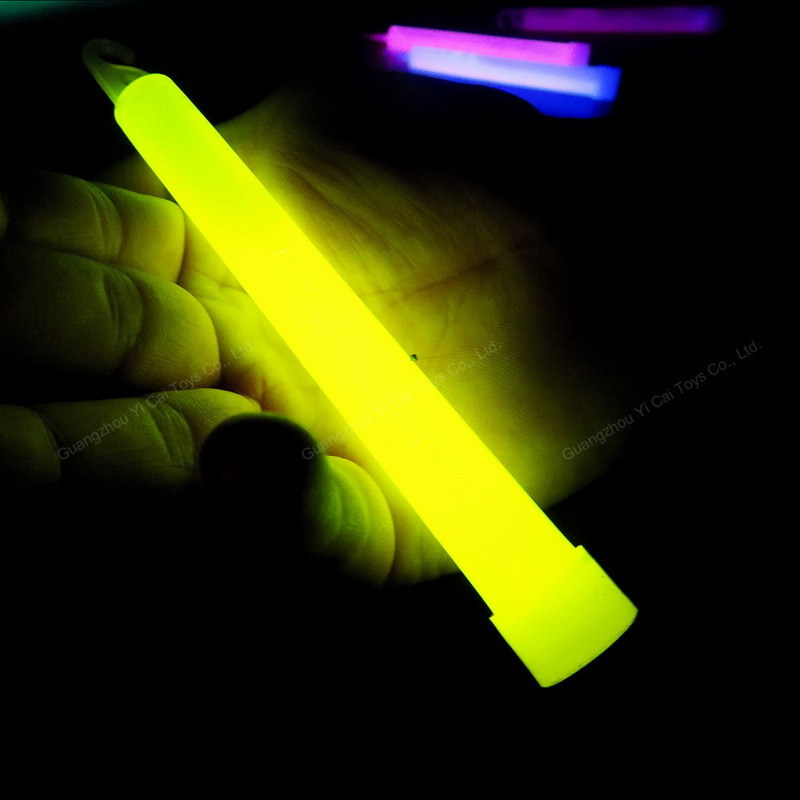 Emergency Light Stick 6'' Whistle Survival Tool Neon Glow Stick