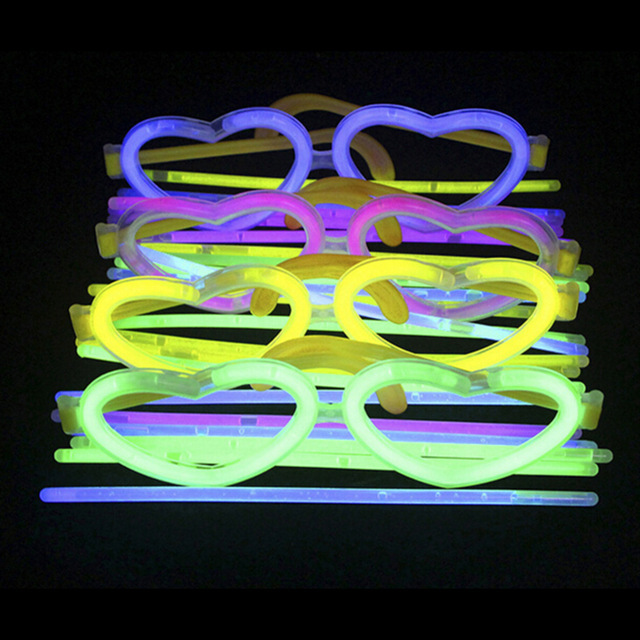 glow stick party halloween christmas heart shape glow glasses