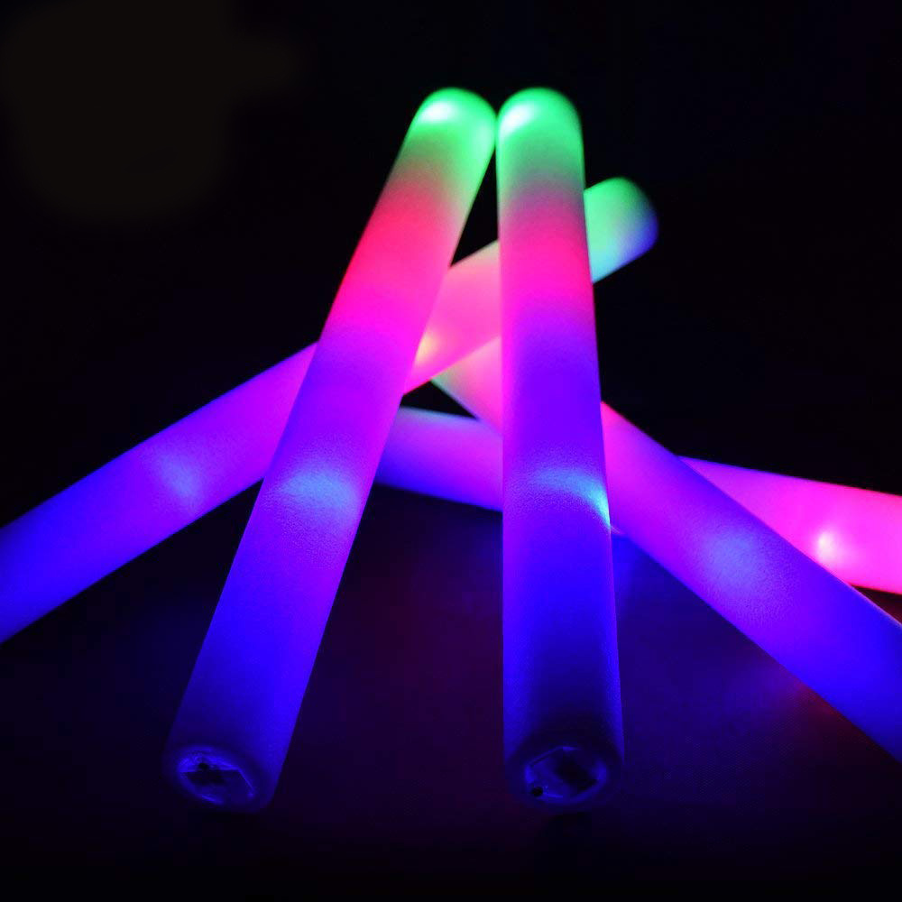 LED foam glow stick 3 mode flashing foam light sticks for birthdays parties concert