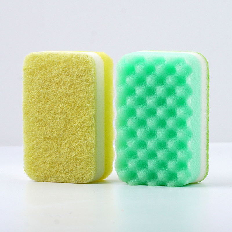 Eco-friendly kitchen cleaning products dishwashing cleaning sponge cloths household kitchen sponge scrub pad factory wholesale