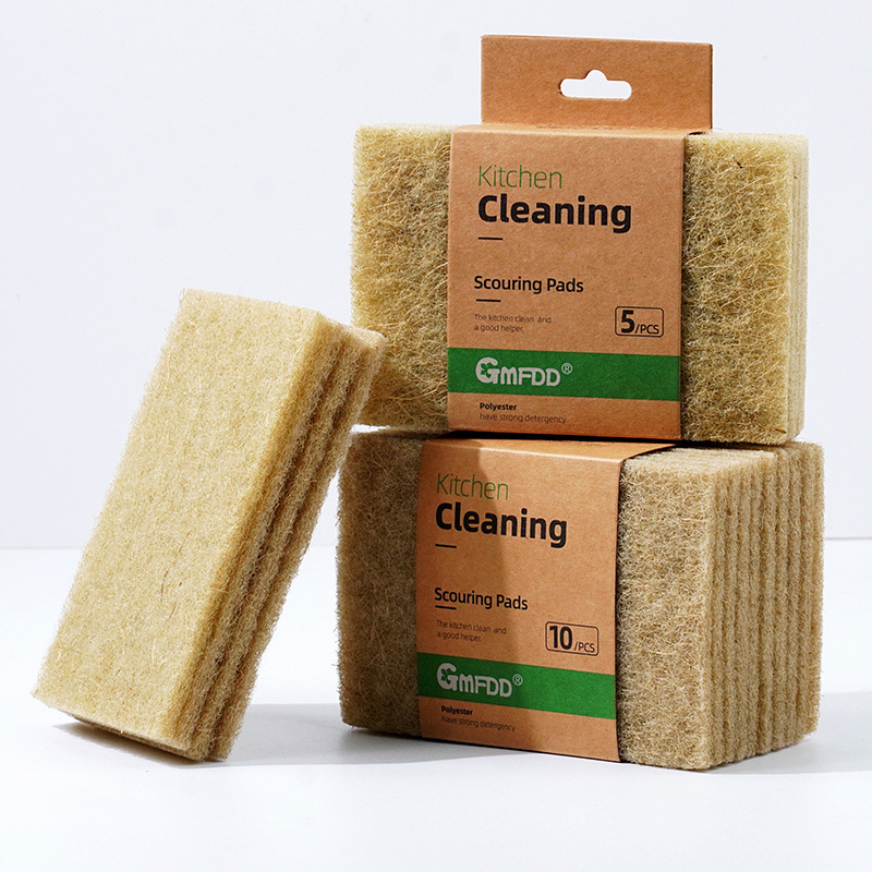 Sisal scouring pad cleaning plant fiber kitchen wear resistant and durable sponge scouring pad strong cleaning power