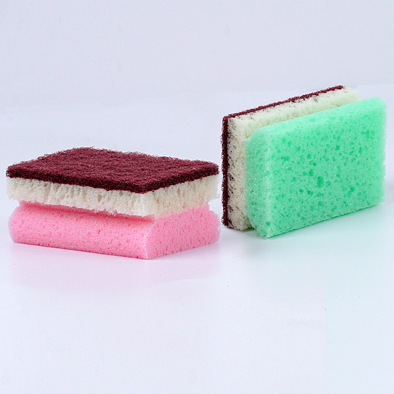 Bowl pot kitchen cleaning sponge I shape  microfiber cloth  magic brush  High-density porous colorful sponge