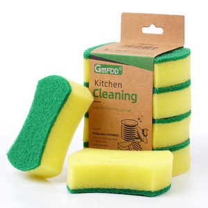 Scrubber Polyurethane foam scrub abrasive scouring pad Kitchen cleaning sponge Dishes pans scrubbing sponges