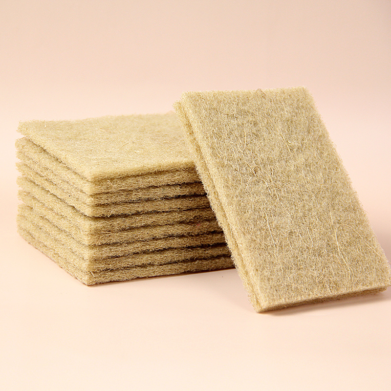 Sisal scouring pad cleaning plant fiber kitchen wear resistant and durable sponge scouring pad strong cleaning power