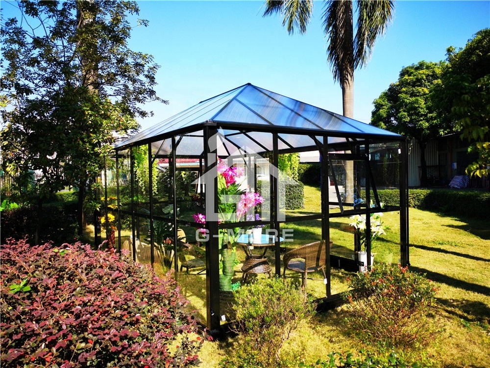 G-more Luxury Strong Outdoor Glass Gazebo Greenhouse - 10' X 15' FT