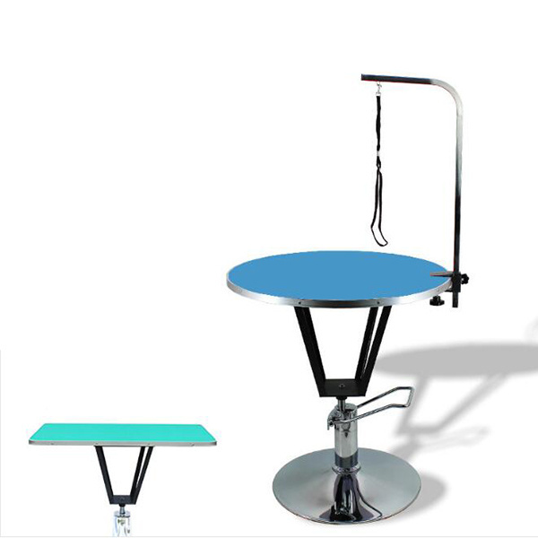 Round Grooming Table Hydraulic Lifting Adjustable Height Freely Rotatable Dog Grooming Table Pet Supplies Small Animals Brushes