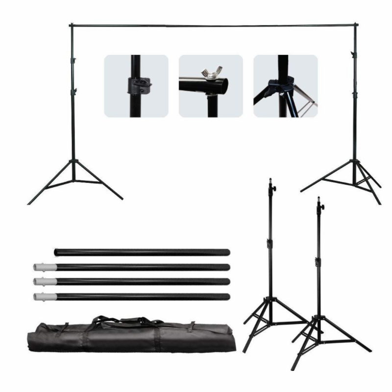 Photography Video Photo Studio Photo Shooting Kit with Background Support System & Umbrella Softbox Lighting Kit 85*35*20cm Ce