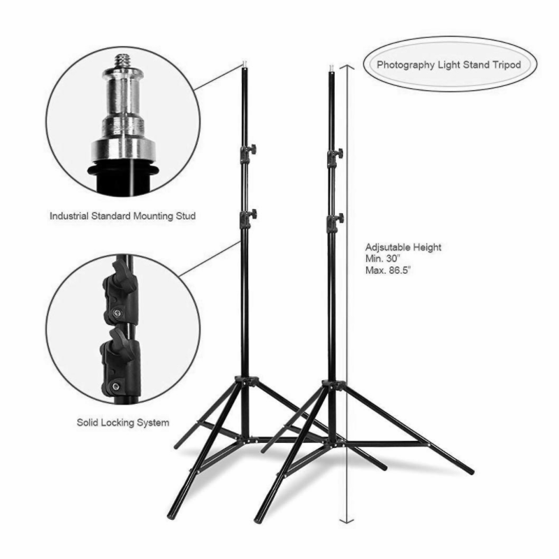 Photography Video Photo Studio Photo Shooting Kit with Background Support System & Umbrella Softbox Lighting Kit 85*35*20cm Ce