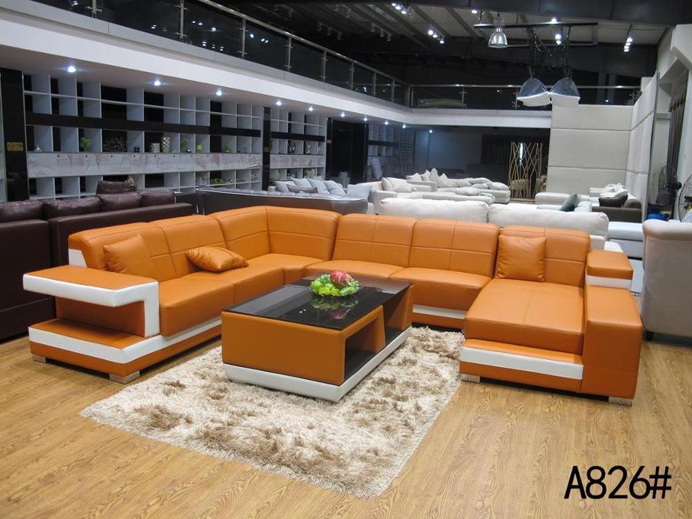 2019 Golden Import leather sofa c shaped corner sofa design A826#