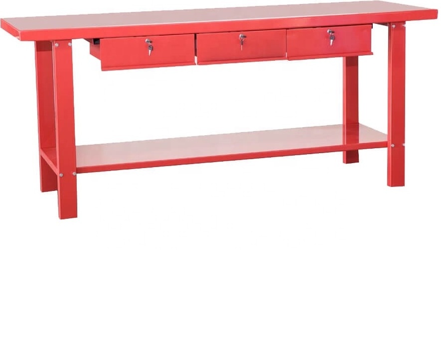 customized car repair craftsman storage work bench 3-Drawer heavy duty work bench workshop garage tool store work top