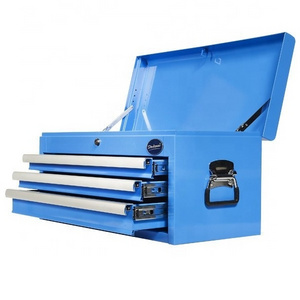 GL2003-T 3 Drawers Blue Tool Chest with Opened Top Lid