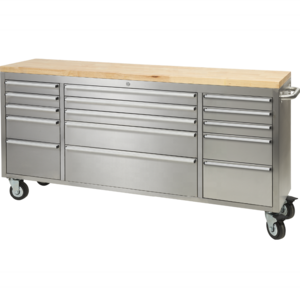 Stainless Steel Tool Cart Cabinet Workbench Garage Tool Chest With Iron Handle