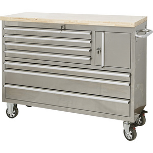 Stainless Steel Tool Chest Roller Cabinet Garage Workbench Workshop Trolley