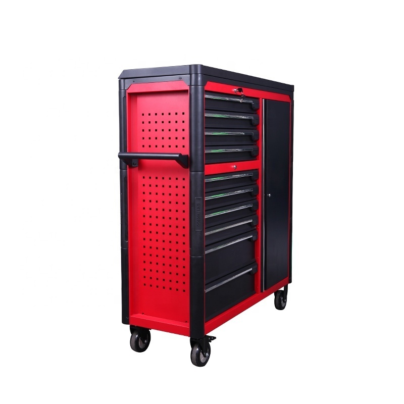 Heavy Duty Black And  Red Garage Tool Cabinet Workshop Tool Trolley Toolbox Tool Chest