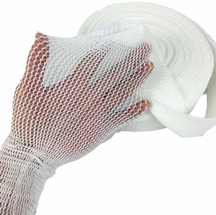 Wholesale First Aid Net Bandage 5.5*25m Medical White Reticular Net Tubular Bandage Elastic Wound Dressing