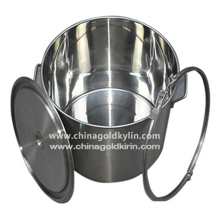 SUS304 30L Stainless Steel Bucket With Lid For Sale