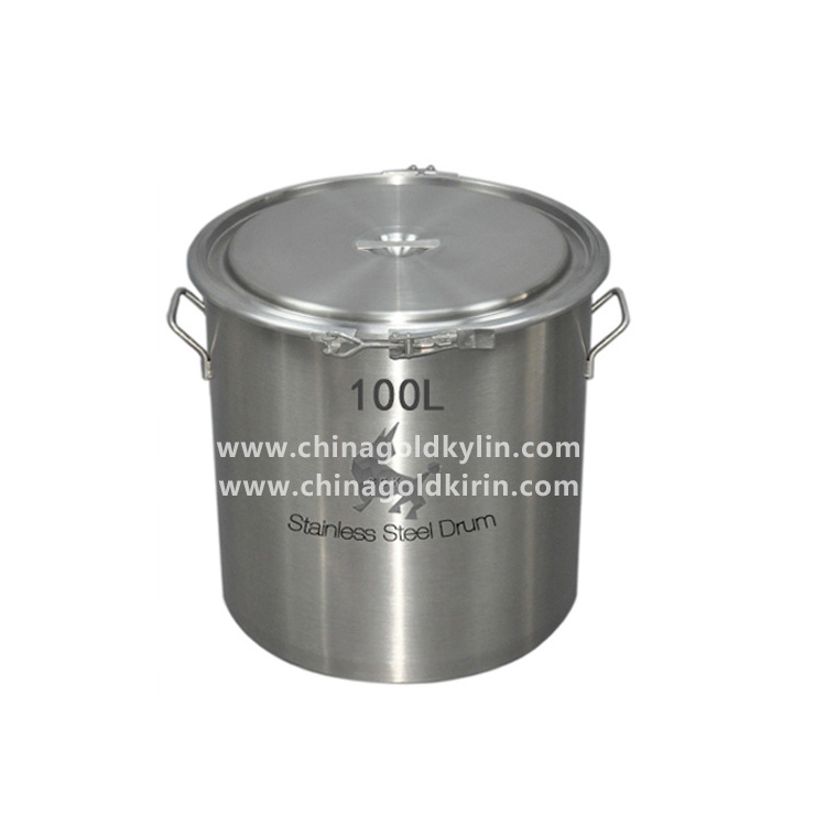 SUS304/SUS316L Cheap 100 Litre/25 Gallon Stainless Steel Drum