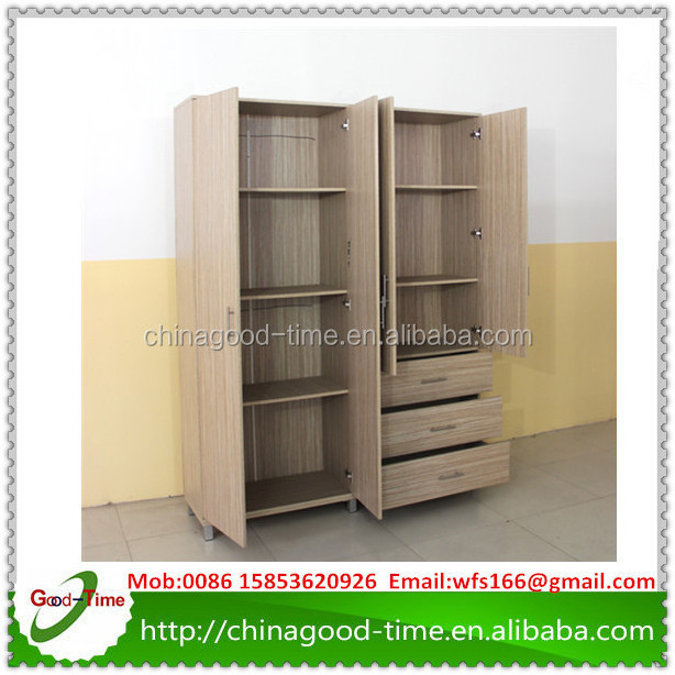 KD furniture different designs two three four doors wardrobe with drawers for hotel room