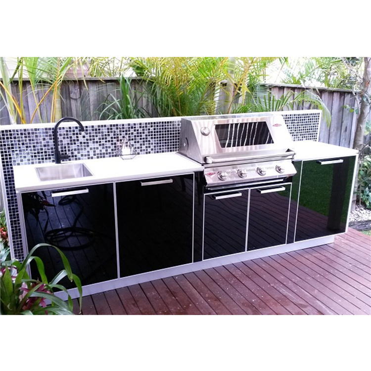 Modular outdoor stainless steel kitchen cabinet BBQ gas grill